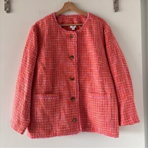 NWT J. Jill Tweed Button Down Jacket